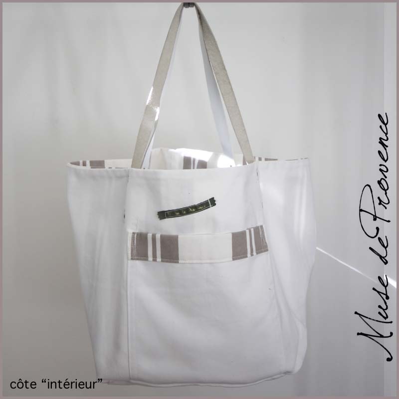 ... » Sacs cabas réversibles » Sac cabas blanc à la dentelle PURE ... » Sacs cabas réversibles » Sac cabas blanc à la dentelle PURE