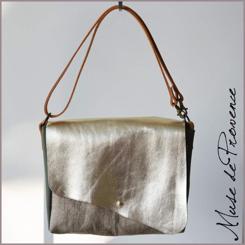 Sac besace doré Clearance