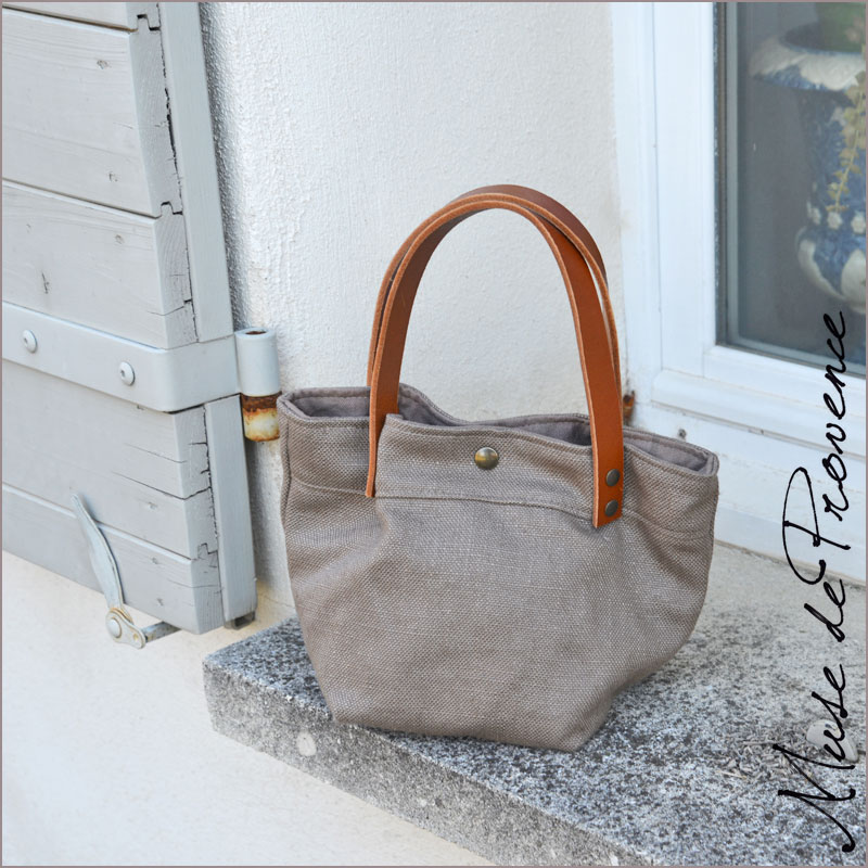 Sac cabas en lin Mini - Un sac cabas femme de taille XS - Sac cabas chic et minimaliste made in France