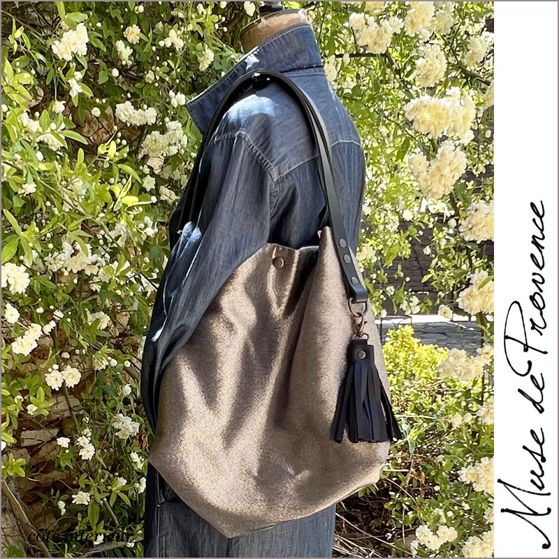 Sac cabas online cuir argenté