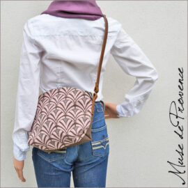 Sac banane femme - Banane fait main en France- Sac banane bandoulière en tissu art déco - sac banane chic minimaliste