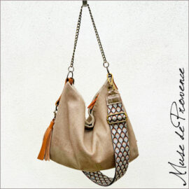 sac bandoulière en lin- sac bandoulière chic en lin - sac bandoulière minimaliste en lin -sac bandoulière fait main en France