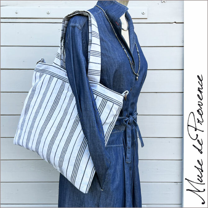 Totebag avec fermeture éclair - Sac cabas avec fermeture éclair - Sac zippé bohème chic _ Sacs zippé made in France