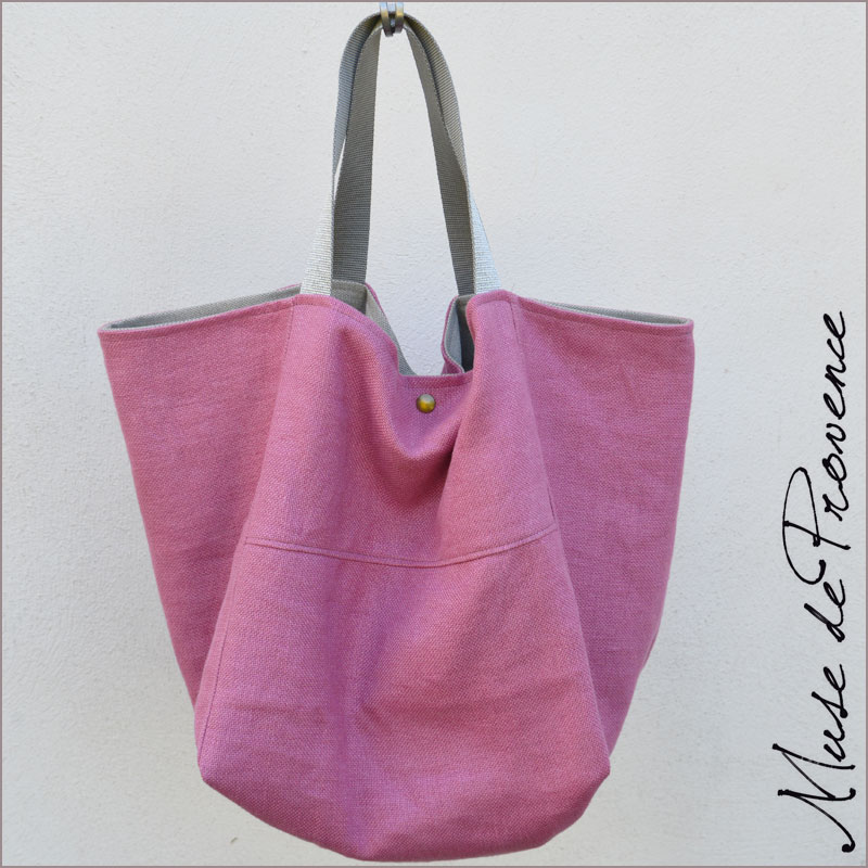 Sac plage top lin