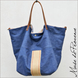 Sac de plage chic- Sac en modèle unique de créateur - sac oversize- sac de plage réversible