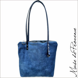 petit sac fermé avec une fermeture éclair - petit sac cabas zippé en velours bleu et vert