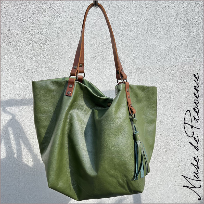 Sac cabas cuir souple hotsell