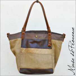 sac cabas zippé porté à l’épaule - Cabas bandoulière - Sac cabas chic - Sac fermé