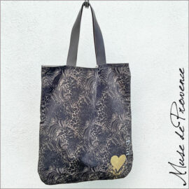 Grand sac tote- Grand sac fourre tout - Sac tote éco responsable - Sac cabas tissu recyclé Grand sac tote