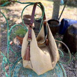 Sac seau en lin fabriqué en France - Sac seau minimaliste- Sac seau simple et élégant - Sac seau zippé - Sac seau unique en tissu en tissu de lin