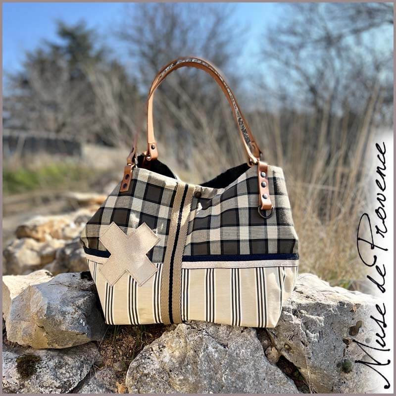 Sac cabas a carreaux online