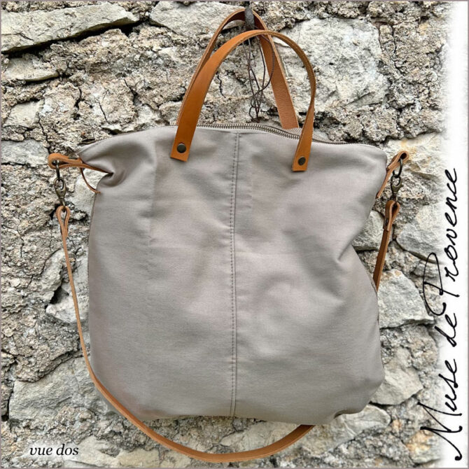 Sac zippé en bandoulière - sac bandoulière zippé en lin