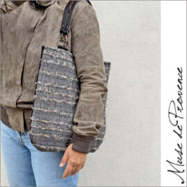 sac tote pièce unique made in France - sac cabas chic en matière et texture