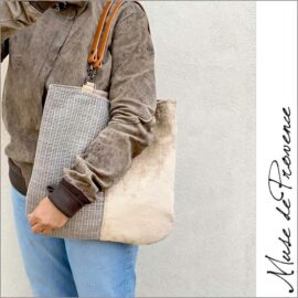 sac cabas en pièce unique fabriqué à la main en France - Sac tote chic en velours