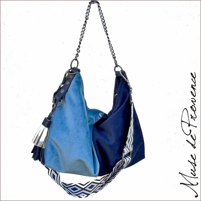 sac bandoulière en velours- sac bandoulière chic en velours - sac bandoulière minimaliste envelours-sac bandoulière fait main en France