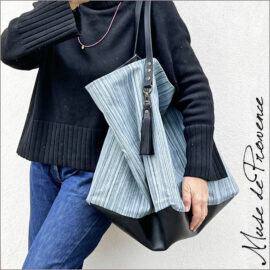 Sac de plage xxl cuir toile Saari