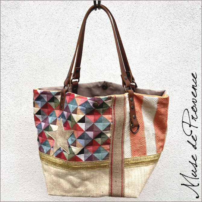 sac cabas unique et original - sac cabas Boheme chic - Sac cabas Provence
