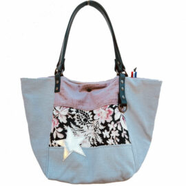 Sac de créateur, sac cabas bohème chic en tissu ancien