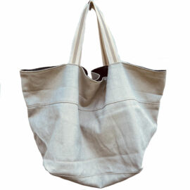 sac de plage chic - grand cabas de plage souple en tissu - sac de plage réversible - sac de plage fabriqué en France