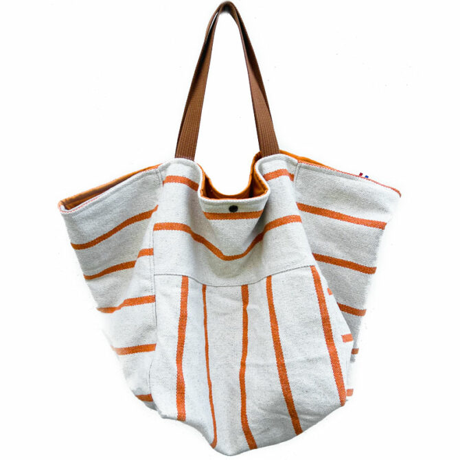 sac de plage chic - grand cabas de plage souple en tissu - sac de plage réversible - sac de plage fabriqué en France