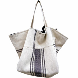 sac de plage chic - grand cabas de plage souple en tissu - sac de plage réversible - sac de plage fabriqué en France