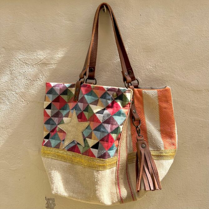 sac cabas unique et original - sac cabas Boheme chic - Sac cabas Provence