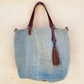 sac cabas en chanvre, sac cabas bohème chic, sac sur mesure
