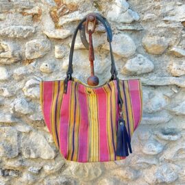 Petit cabas réversible lin VINTAGE