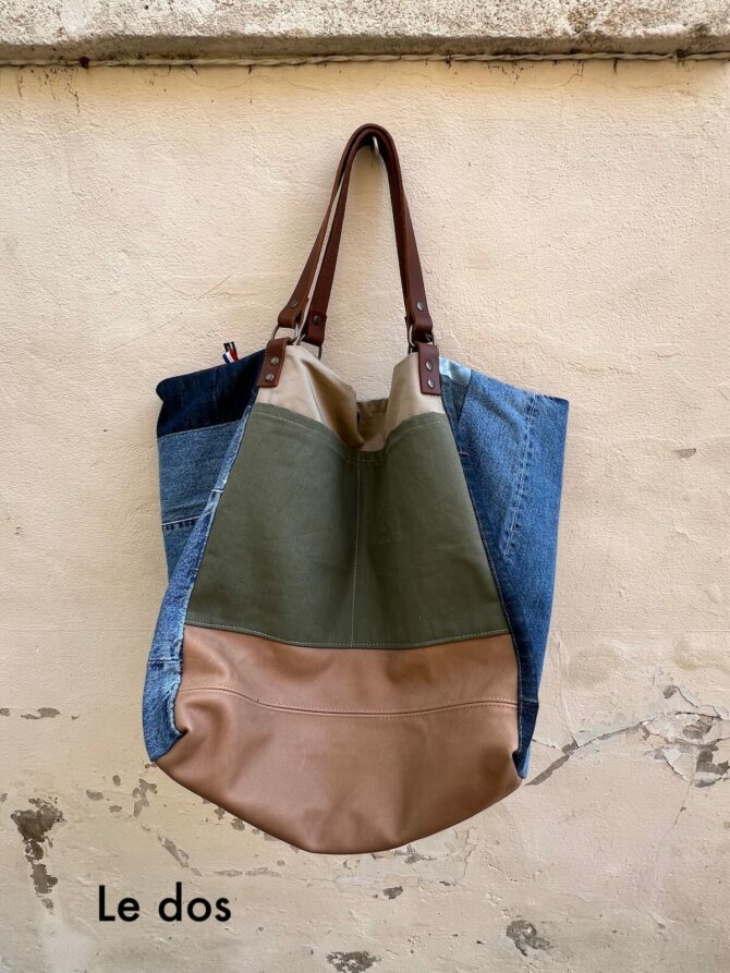 Sac xxl jean cuir Brooklyn – Image 3