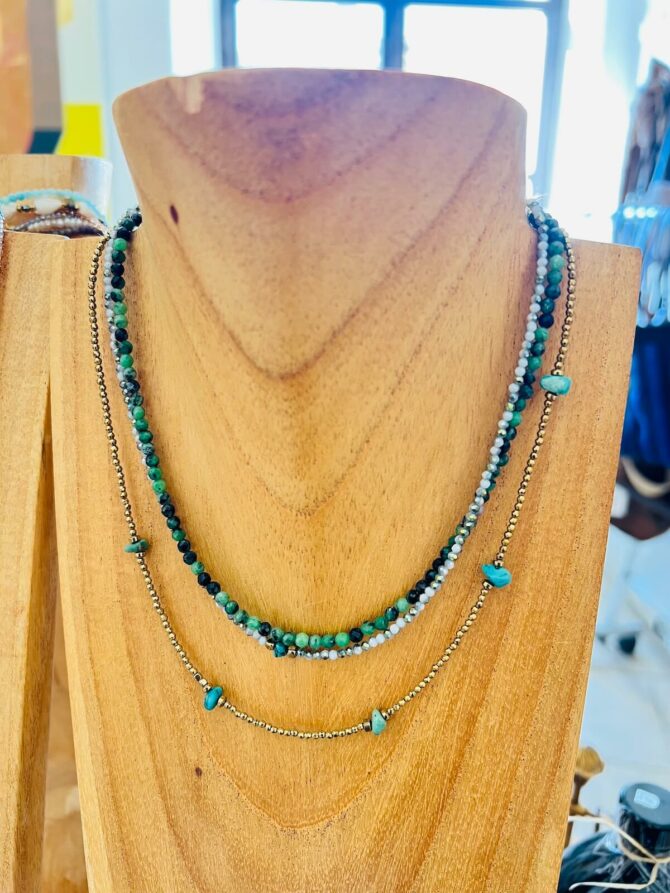 Collier pierre fine verte – Image 4