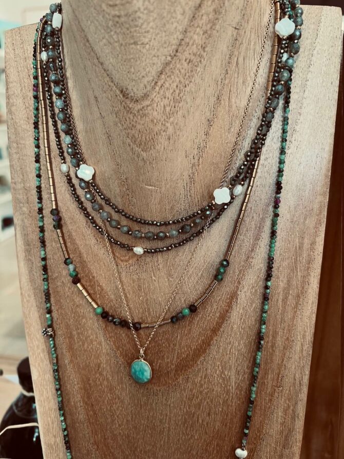 Collier pyrite perle – Image 2