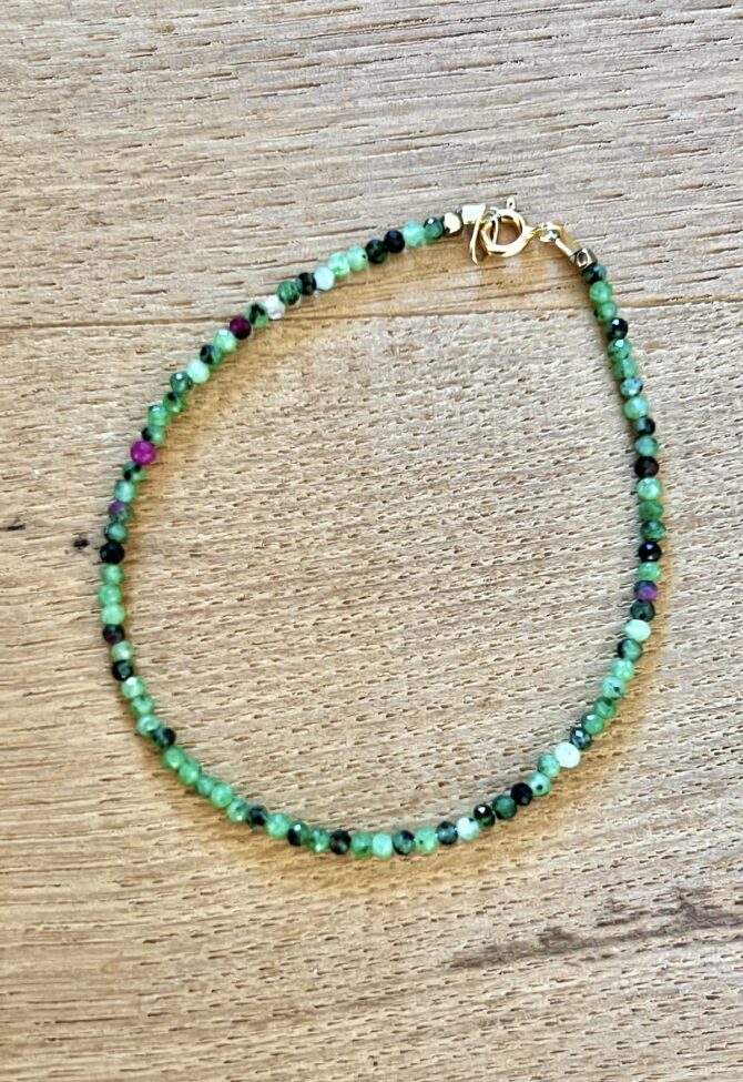 Bracelet rubis zoïsite 2mm – Image 2
