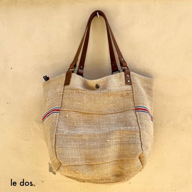 Idylle antique hemp tote bag – Image 3