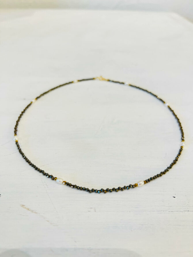 Collier pyrite perles – Image 3