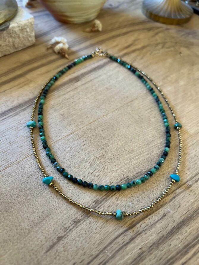 Collier pierre fine verte – Image 2