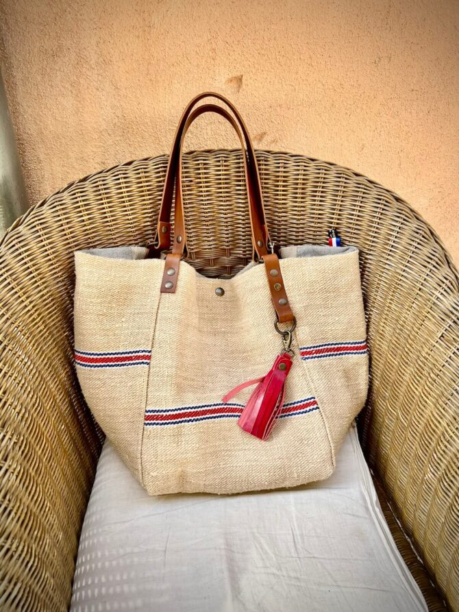 Idylle antique hemp tote bag