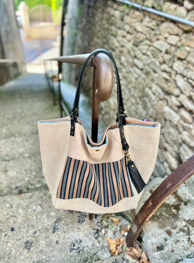 Dianysos chic linen tote bag