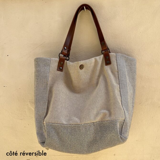 Idylle antique hemp tote bag – Image 4