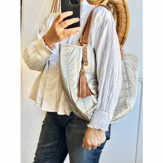 Luna Silver Tote Bag – Image 2